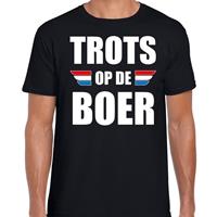 Bellatio Decorations Boerenprotest shirt Trots op de boer t-shirt zwart dames -