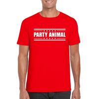 Bellatio Decorations Party animal t-shirt rood heren -