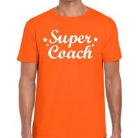 Bellatio Decorations Super Coach cadeau t-shirt oranje voor heren