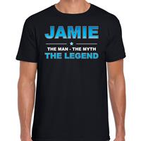 Bellatio Decorations Naam cadeau t-shirt Jamie - the legend zwart voor heren