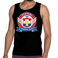 Bellatio Zwart Toppers drinking team tankop / mouwloos shirt Zwart