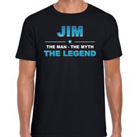 Bellatio Decorations Naam cadeau t-shirt Jim - the legend zwart voor heren