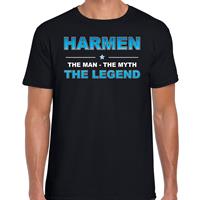 Bellatio Decorations Naam cadeau t-shirt Harmen - the legend zwart voor heren