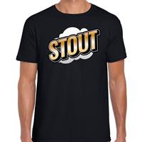 Bellatio Fout Stout t-shirt in 3D effect Zwart