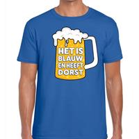 Bellatio Het is blauw en heeft dorst t-shirt heren - tekst shirt Het is Blauw