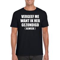 Bellatio Decorations Vergeef me ik heb gezondigd heren T-shirt zwart -