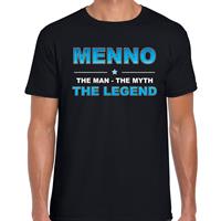 Bellatio Decorations Naam cadeau t-shirt Menno - the legend zwart voor heren