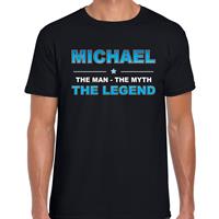 Bellatio Decorations Naam cadeau t-shirt Michael - the legend zwart voor heren