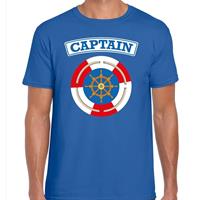 Bellatio Decorations Kapitein/captain verkleed t-shirt blauw voor dames