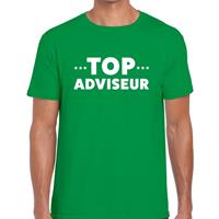Bellatio Decorations Top adviseur beurs/evenementen t-shirt groen dames -