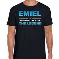 Bellatio Decorations Naam cadeau t-shirt Emiel - the legend zwart voor heren