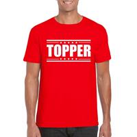 Bellatio Decorations Topper in kader t-shirt rood dames -
