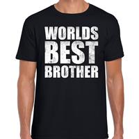 Bellatio Decorations Worlds best brother cadeau t-shirt zwart voor heren