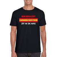 Bellatio Decorations Sexy carnavalskostuum zit in de was heren t-shirt zwart -