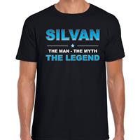 Bellatio Decorations Naam cadeau t-shirt Silvan - the legend zwart voor heren