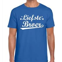 Bellatio Liefste broer cadeau t-shirt Blauw