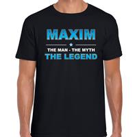 Bellatio Decorations Naam cadeau t-shirt Maxim - the legend zwart voor heren