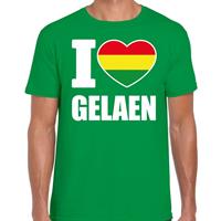 Bellatio Decorations Carnaval I love Gelaen t-shirt groen voor heren