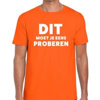 Bellatio Dit moet je eens proberen beurs/evenementen t-shirt Oranje