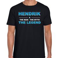 Bellatio Decorations Naam cadeau t-shirt Hendrik - the legend zwart voor heren