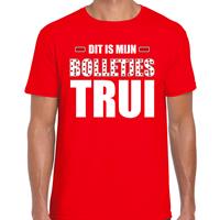 Bellatio Dit is mijn bolletjes trui / bergtrui fun tekst t-shirt rood voor heren - wielerwedstrijd foute fun tekst shirt / outfit - wieler tour / Rood