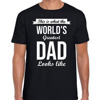 Bellatio Decorations Worlds greatest dad cadeau t-shirt zwart voor heren