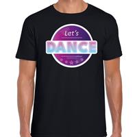 Bellatio Decorations Lets Dance disco / feest t-shirt zwart voor heren
