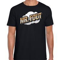 Bellatio Decorations Mr. Fout t-shirt in 3D effect zwart voor heren