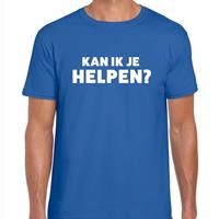 Bellatio Kan ik je helpen beurs/evenementen t-shirt Blauw