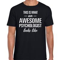 Bellatio Awesome Psychologist / geweldige psycholoog cadeau t-shirt Zwart