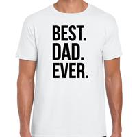 Bellatio Best dad ever punt - t-shirt Wit