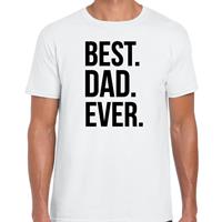Bellatio Decorations Best dad ever punt t-shirt wit voor heren