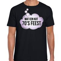 Bellatio Decorations Seventies party / wat een kut 70s feest shirt zwart voor heren