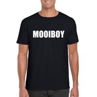 Bellatio Decorations Mooiboy tekst t-shirt zwart heren -