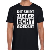 Bellatio Dit shirt ziet er echt goed uit tekst t-shirt Zwart