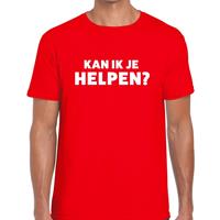 Bellatio Decorations Kan ik je helpen beurs/evenementen t-shirt rood dames -