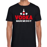 Bellatio Decorations Vodka made me do it fun t-shirt zwart voor heren
