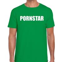 Bellatio Decorations Pornstar tekst t-shirt groen dames -