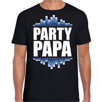 Bellatio Decorations Party papa fun tekst t-shirt zwart heren -