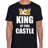 Bellatio Decorations Koningsdag t-shirt King of this castle party zwart voor heren