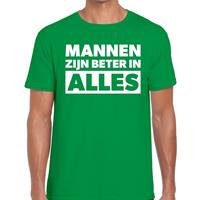 Bellatio Decorations Mannen zijn beter in alles tekst t-shirt groen heren -