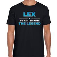Bellatio Decorations Naam cadeau t-shirt Lex - the legend zwart voor heren