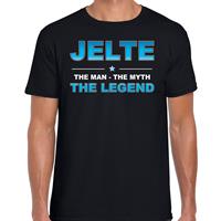 Bellatio Decorations Naam cadeau t-shirt Jelte - the legend zwart voor heren