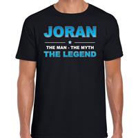 Bellatio Decorations Naam cadeau t-shirt Joran - the legend zwart voor heren