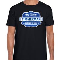 Bellatio Cadeau t-shirt voor de beste timmerman voor heren - Zwart