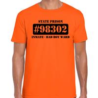 Bellatio Decorations Boeven / gevangenen bad boy ward verkleed shirt oranje heren -