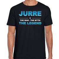 Bellatio Decorations Naam cadeau t-shirt Jurre - the legend zwart voor heren