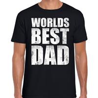 Bellatio Decorations Worlds best dad cadeau t-shirt zwart voor heren