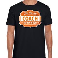 Bellatio Decorations Cadeau t-shirt voor de beste coach zwart voor heren