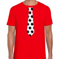 Bellatio Decorations Rood supporter t-shirt voetbal stropdas EK/ WK voor heren